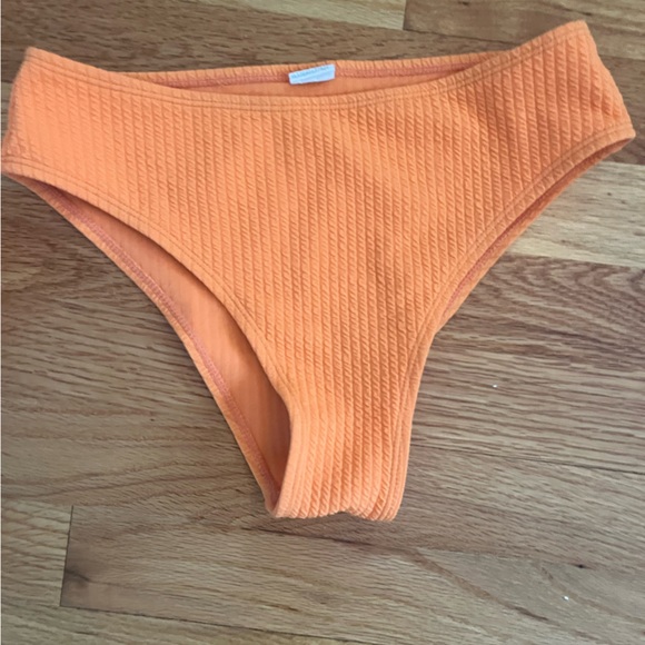 Girls Ribbed Bikini Set Wireless Too & Orange Bikini Bottom 2 Piece Swimsuit - Picture 3 of 3